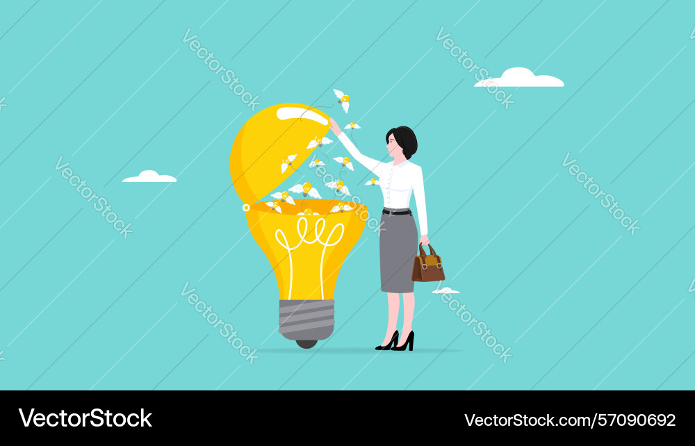 Idea generation process of developing ideas Idea generation process of developing ideas vector image