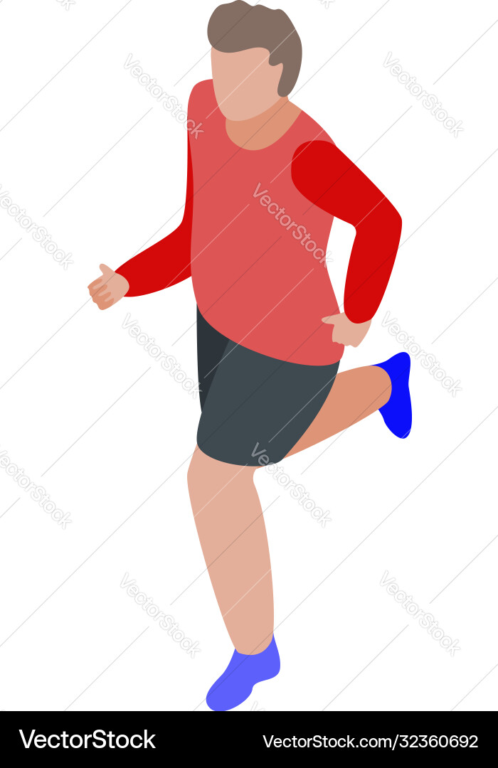 Light running icon isometric style Light running icon isometric style Vector Image