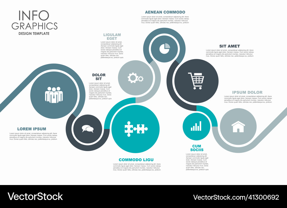 Modern Infographic Template - Data Visualization vector image