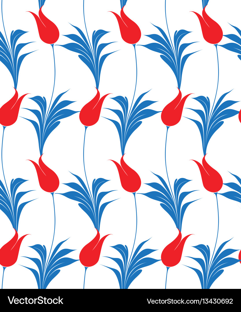 Turkish Tulip Pattern Vector Image