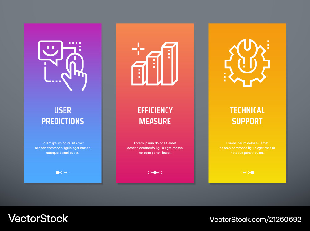 Vertical Cards - User Predictions & Support vector image