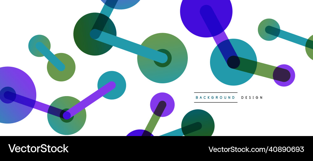 Abstract background round dots connected by lines Vector Image