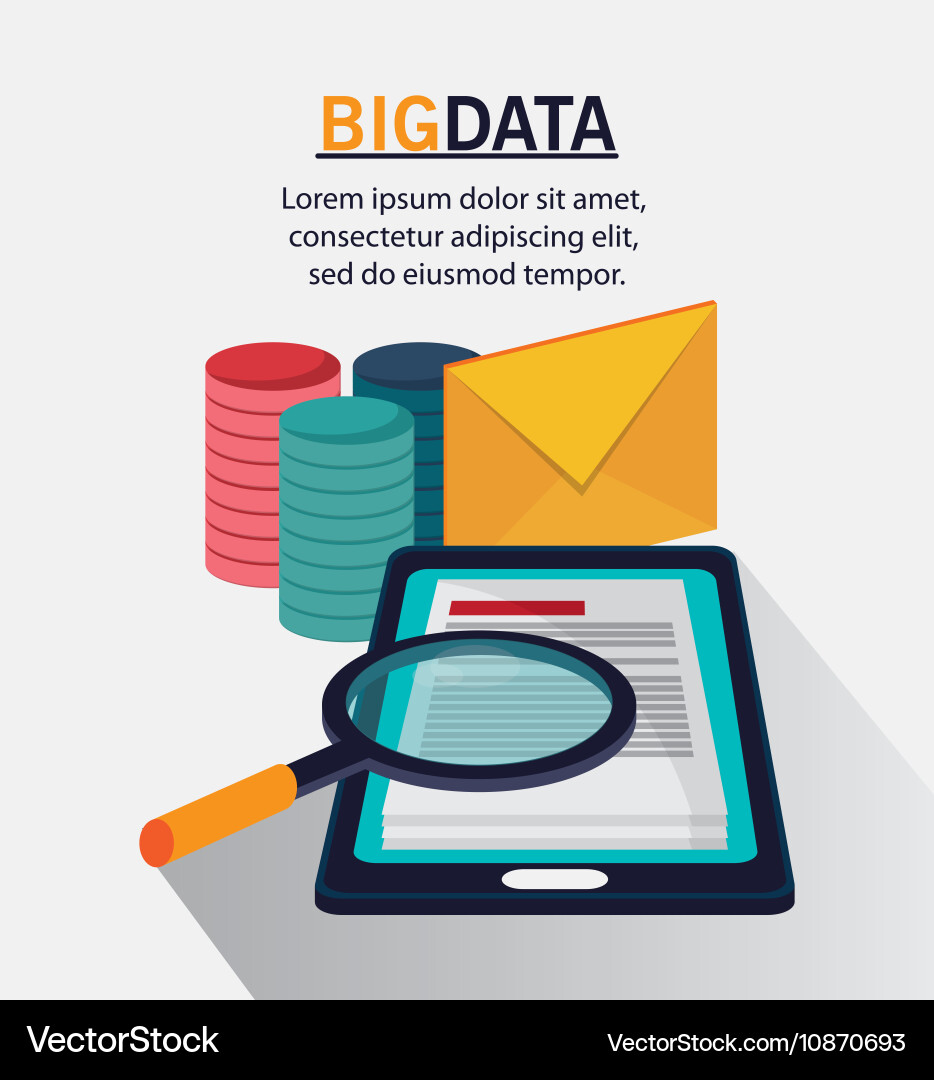 Big data center base and web hosting icon set Vector Image