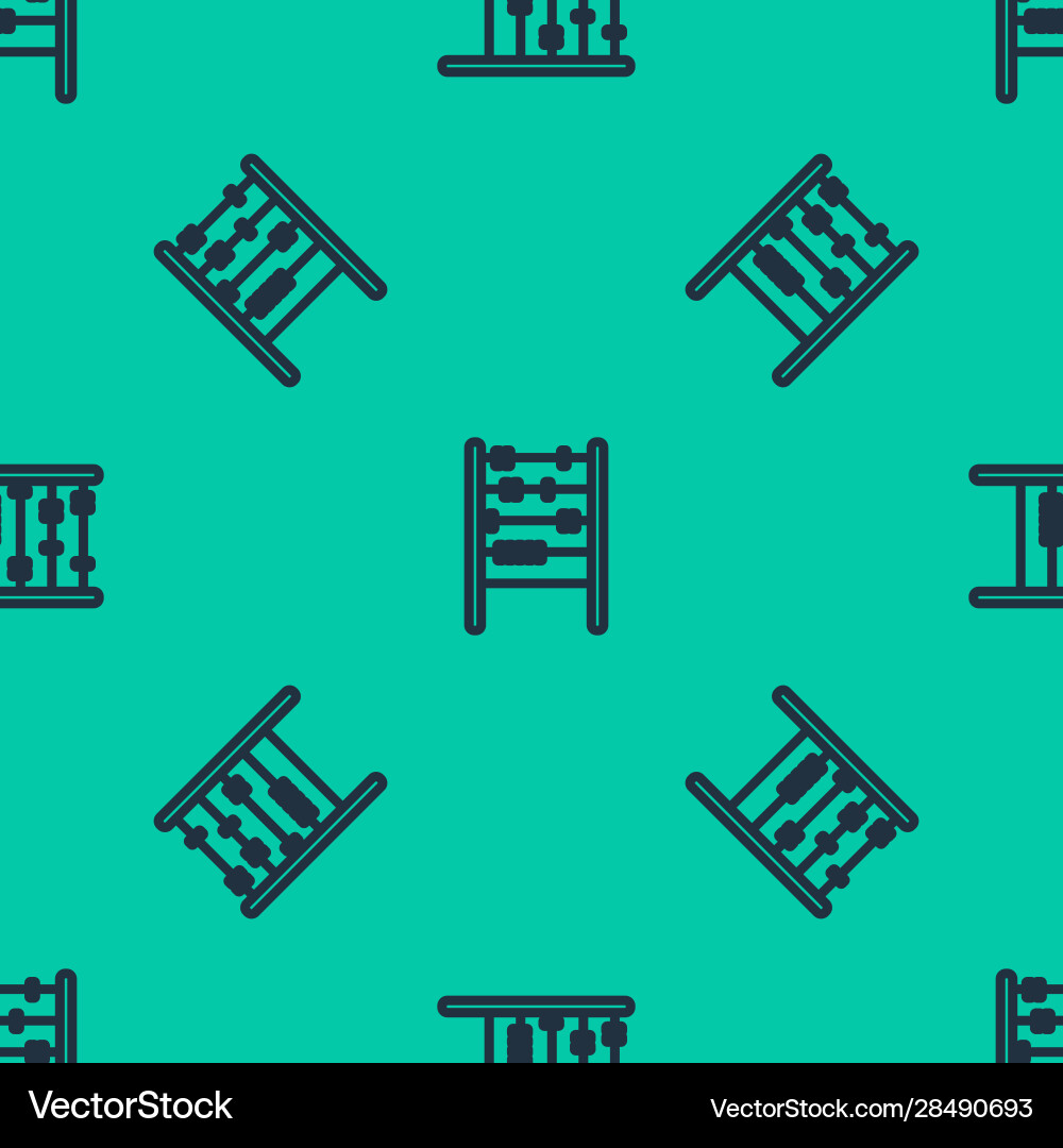 Blue line abacus icon isolated seamless pattern Blue line abacus icon isolated seamless pattern Vector Image