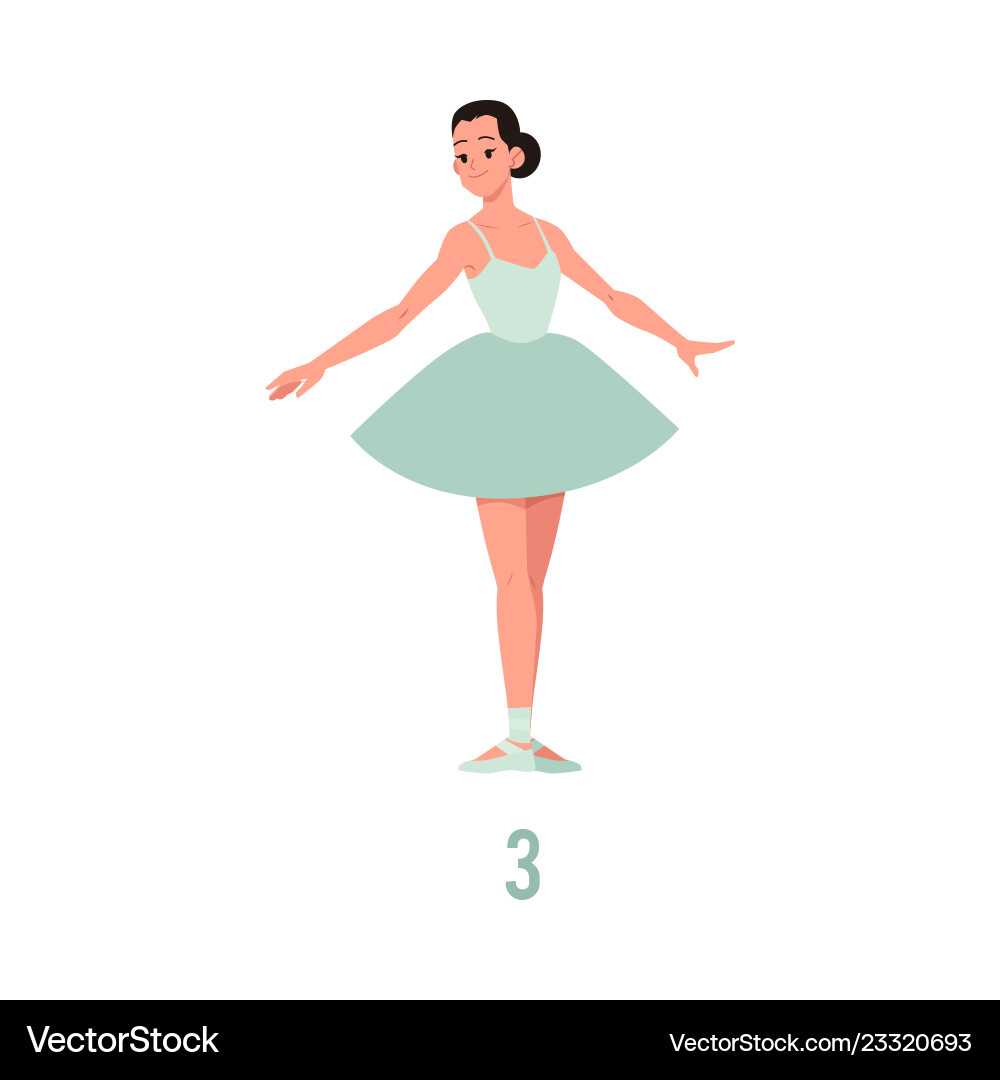 Elegante Ballerina in tutu Kleid tanzen Elegante Ballerina in tutu Kleid tanzen Vektorbild