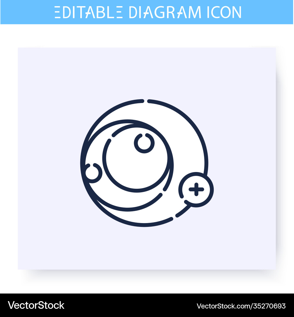 Existential graph line icon editable Existential graph line icon editable Vector Image