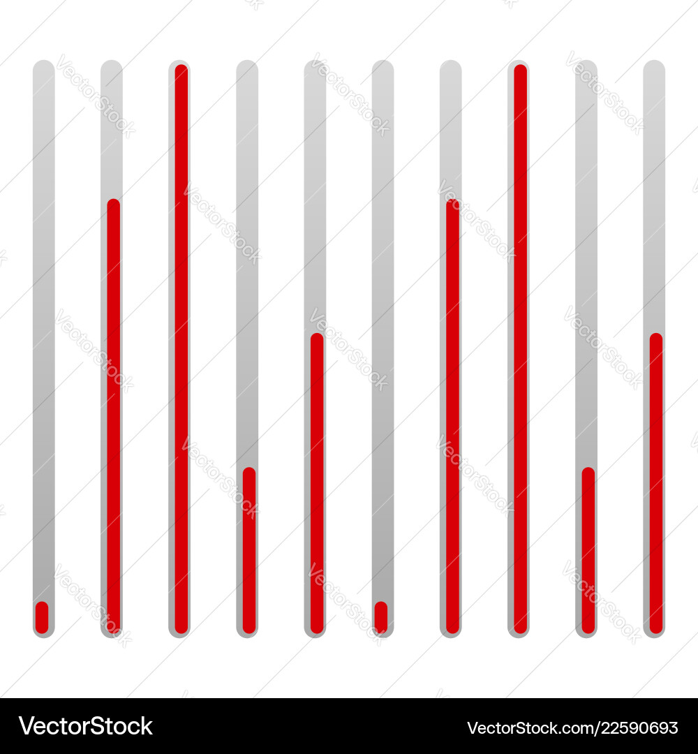 Generisches Equalizer UI Element Vektorbild