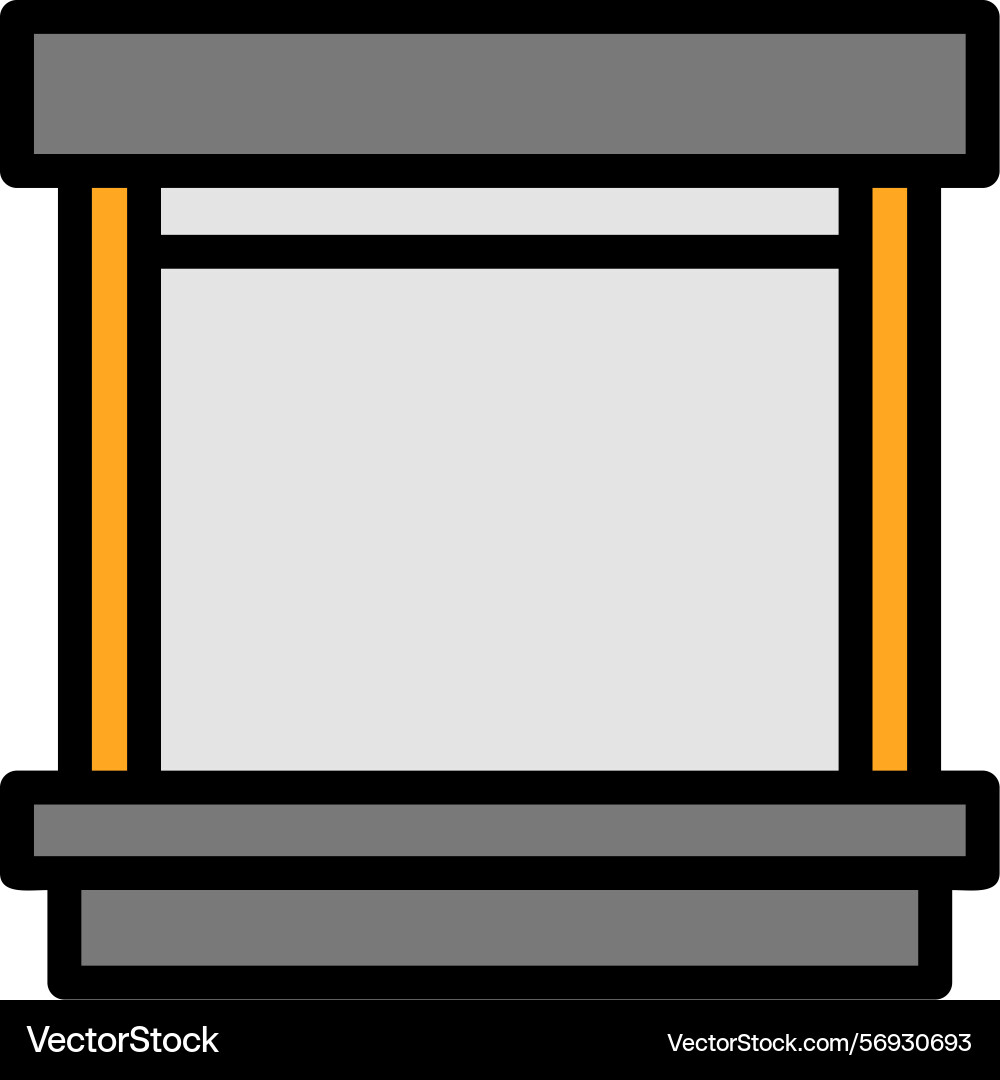 Loading dock line filled style icon design vector image
