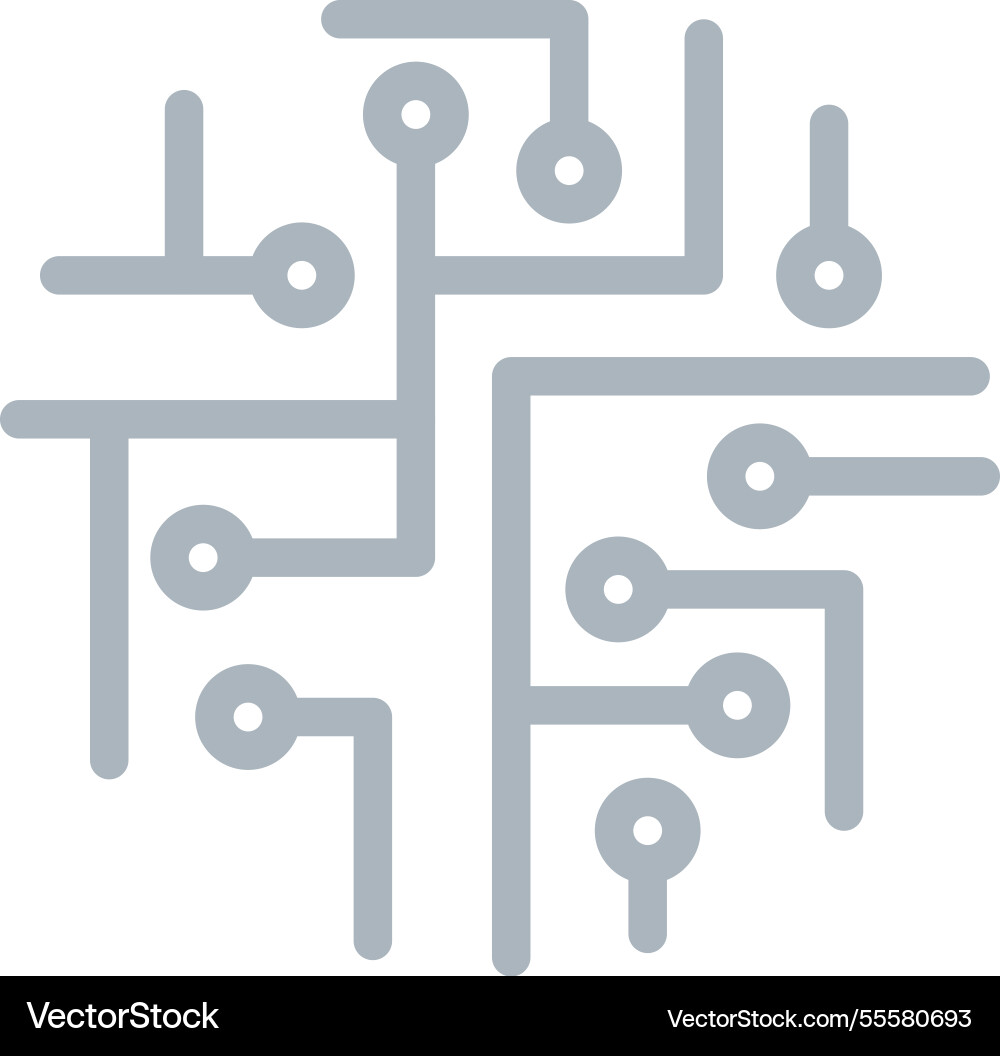 Microelectronics flat web icon Microelectronics flat web icon vector image