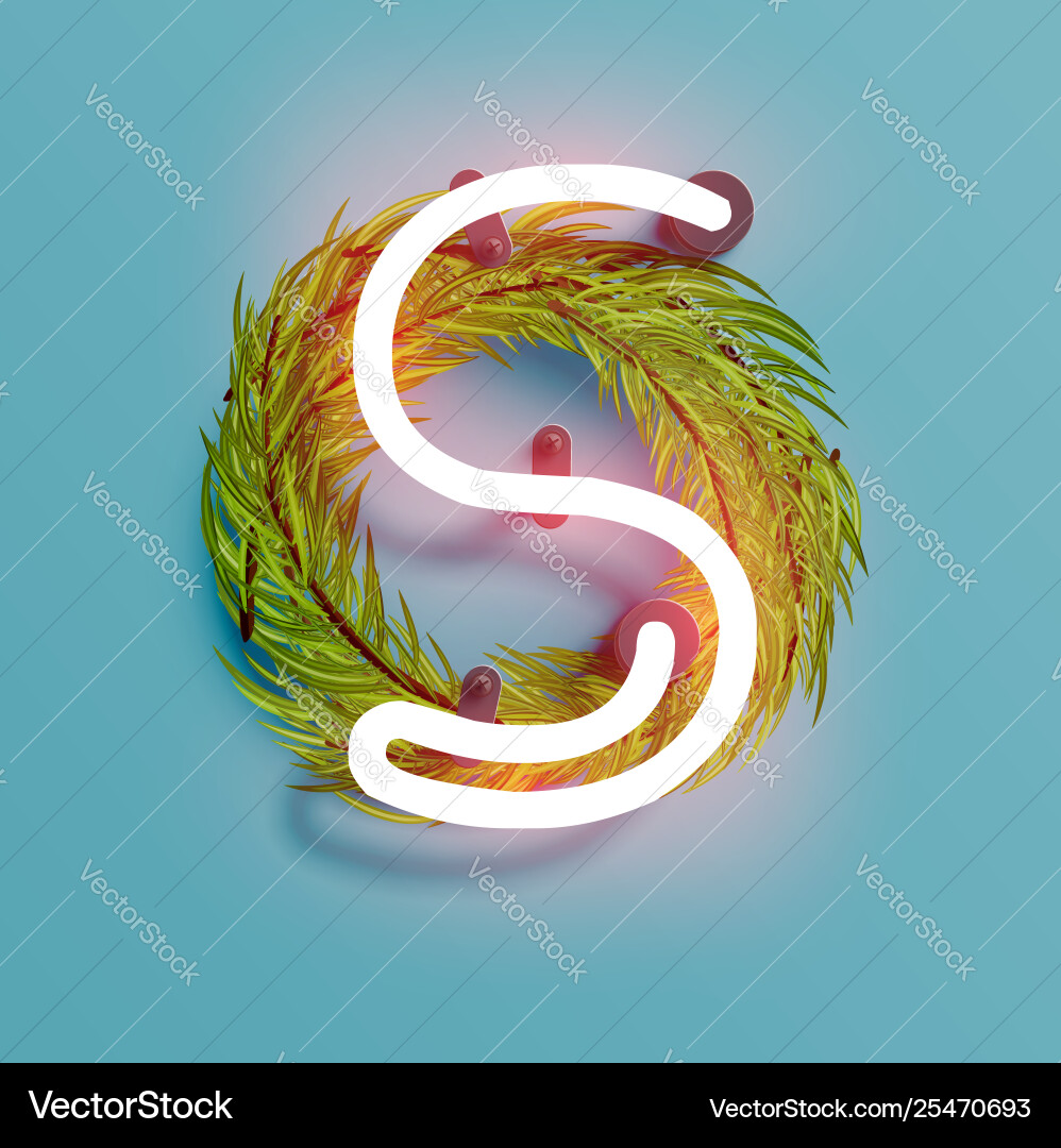 Neon Schriftart aus einem Schriftsatz mit Weihnachten Neon Schriftart aus einem Schriftsatz mit Weihnachten vektorbild