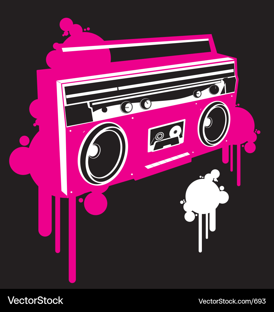 Retro Blaster Speaker Pop Art Vector Image