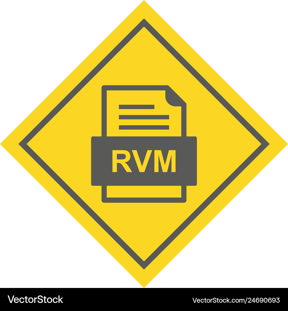 Rvm file document icon vector image