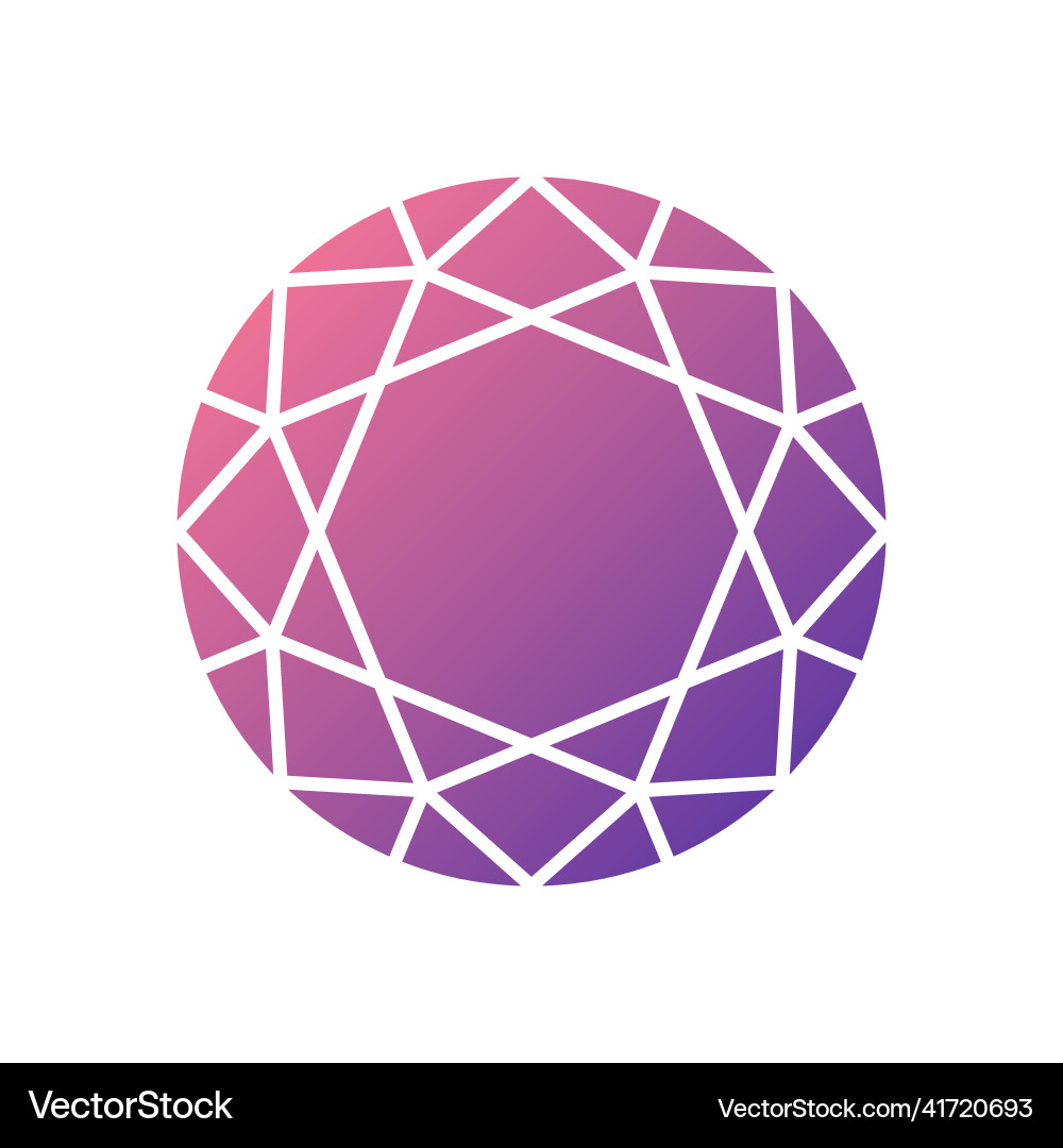 Simple icon gem element for your design Vector Image