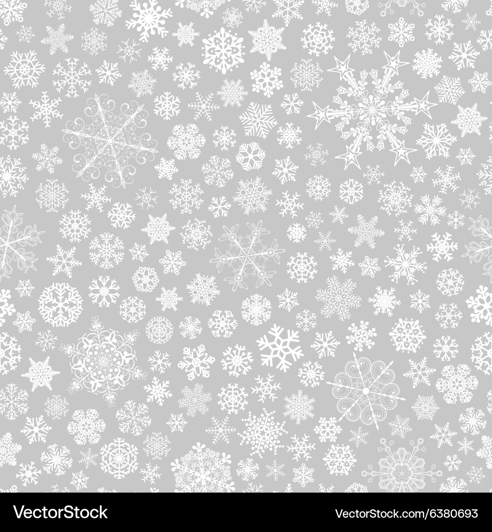 Snowflake Winter Seamless Pattern Vector Image