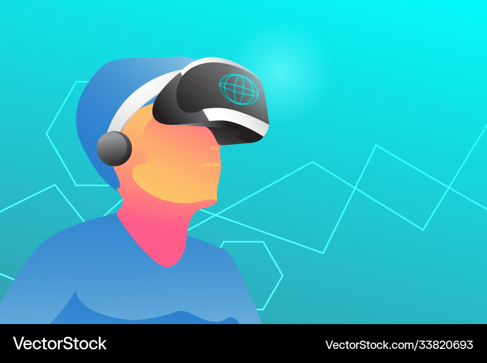Visual realistic background with elements design Vector Image