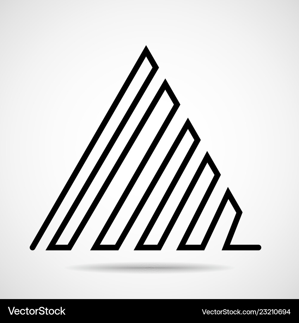 Abstract triangle of line design element Abstract triangle of line design element Vector Image