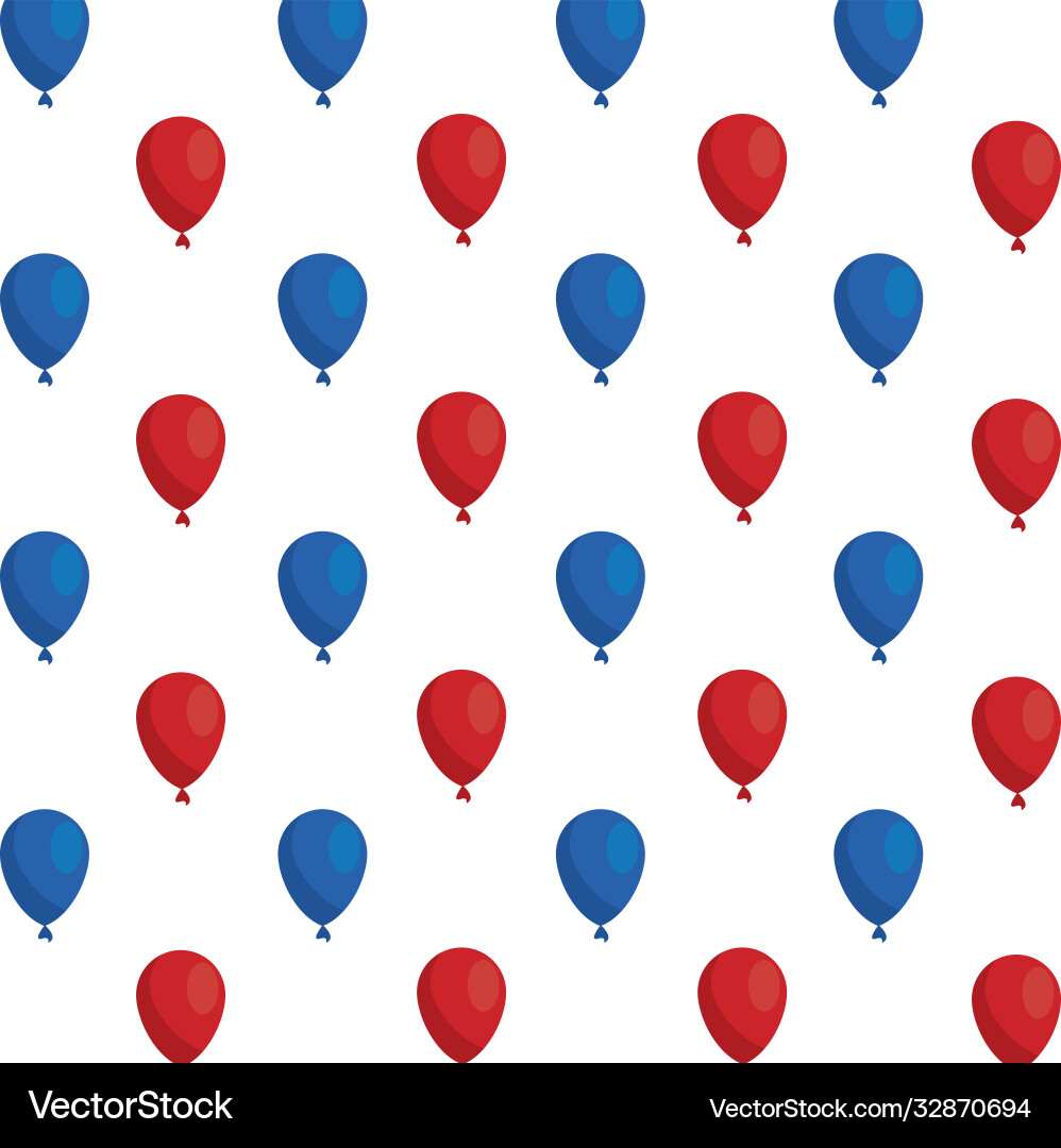 Balloons helium floating pattern background Vector Image