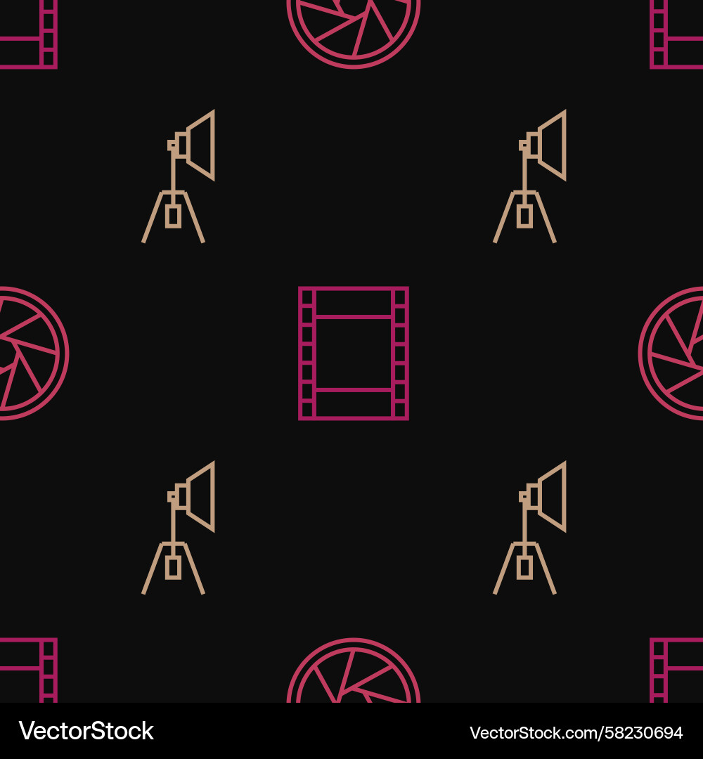 Camera Shutter Seamless Pattern Vector Image