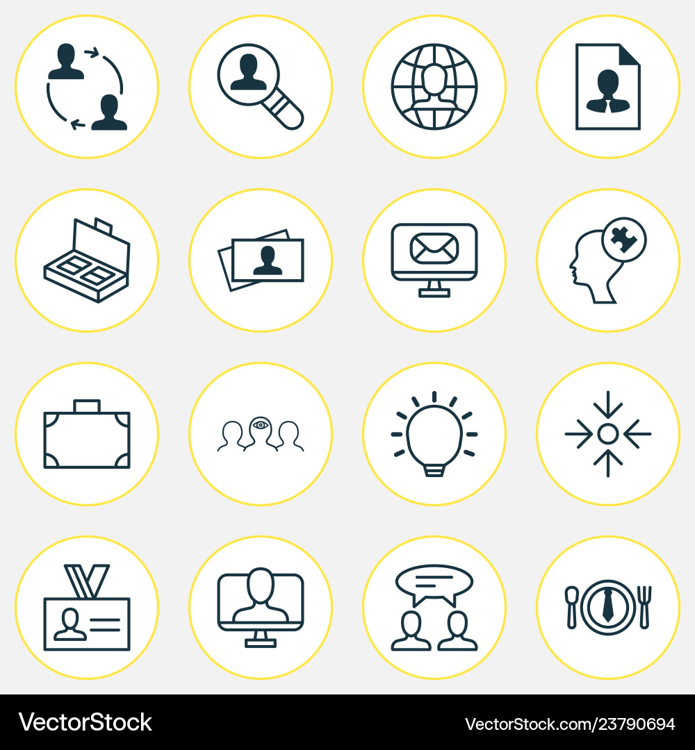 Corporate icons set with problem solving Corporate icons set with problem solving vector image
