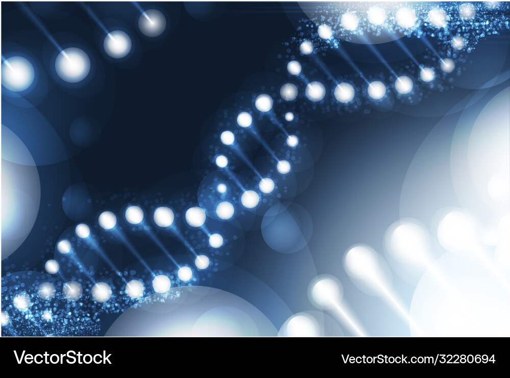 Dna digital sequence code structure with glow Dna digital sequence code structure with glow vector image