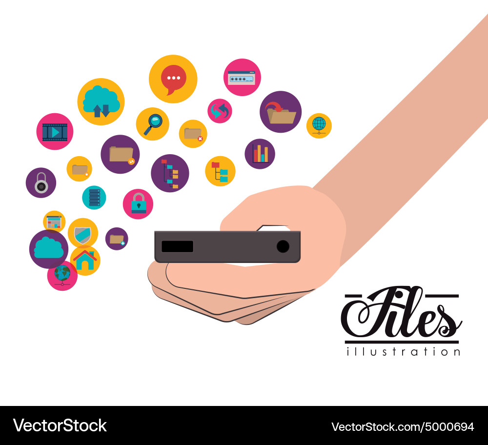 Files design vector image