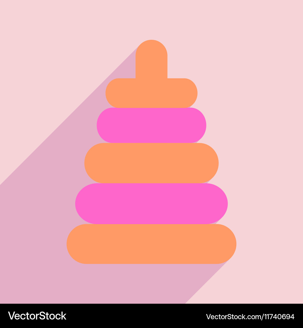 Flat with shadow icon and mobile application Vector Image