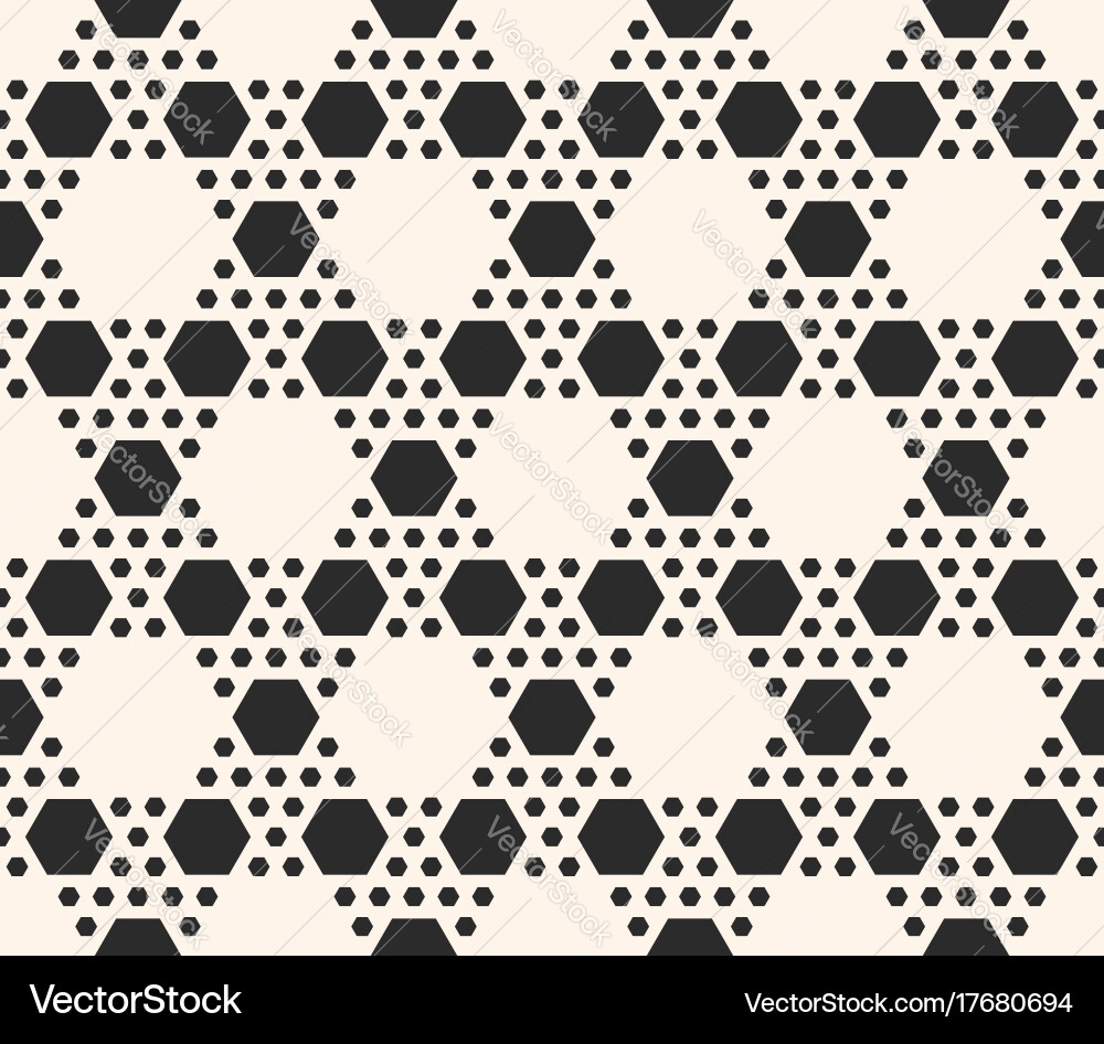 Geometric seamless pattern with hexagonal grid vector image
