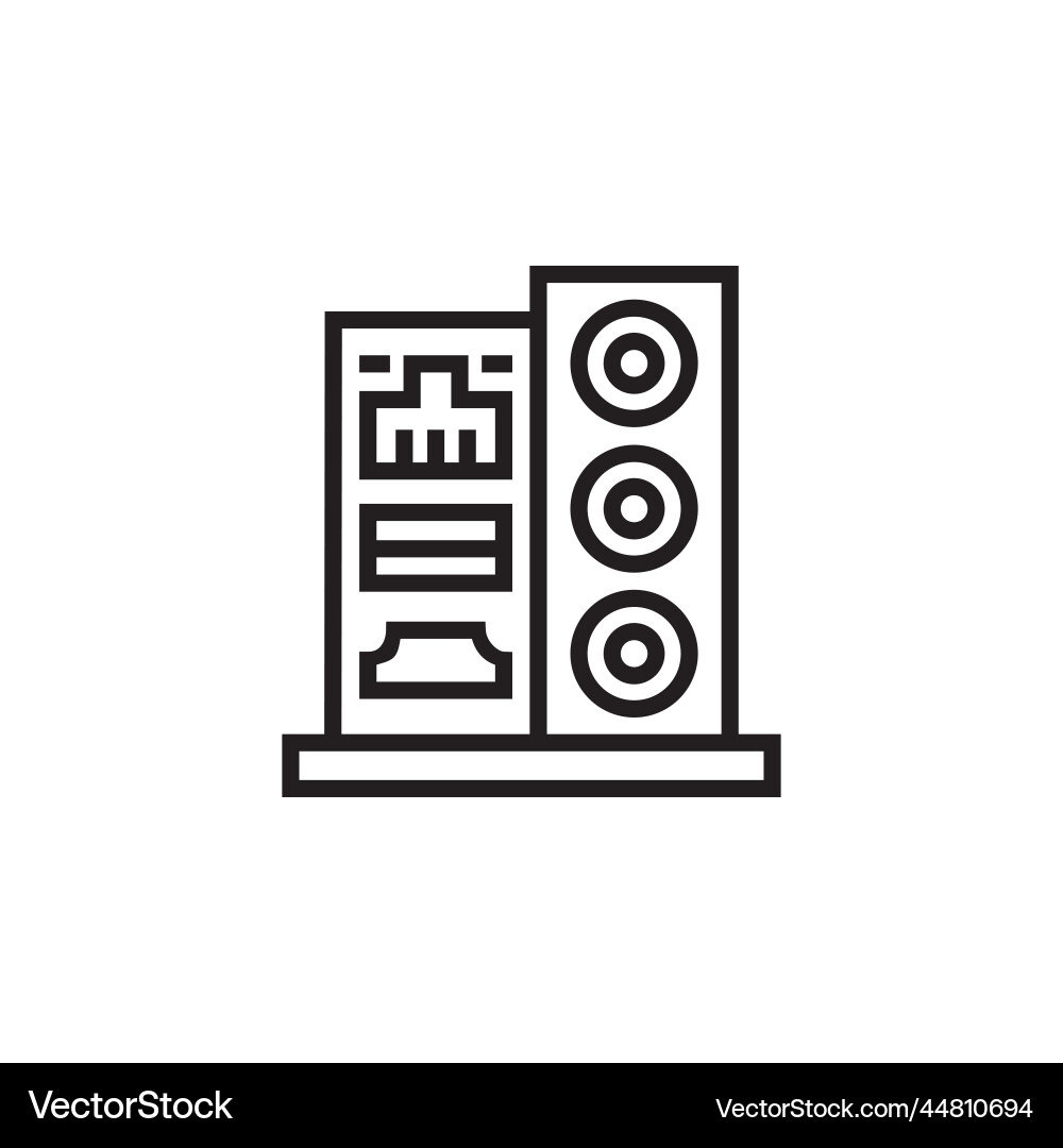 Input output port icon computer component Vector Image