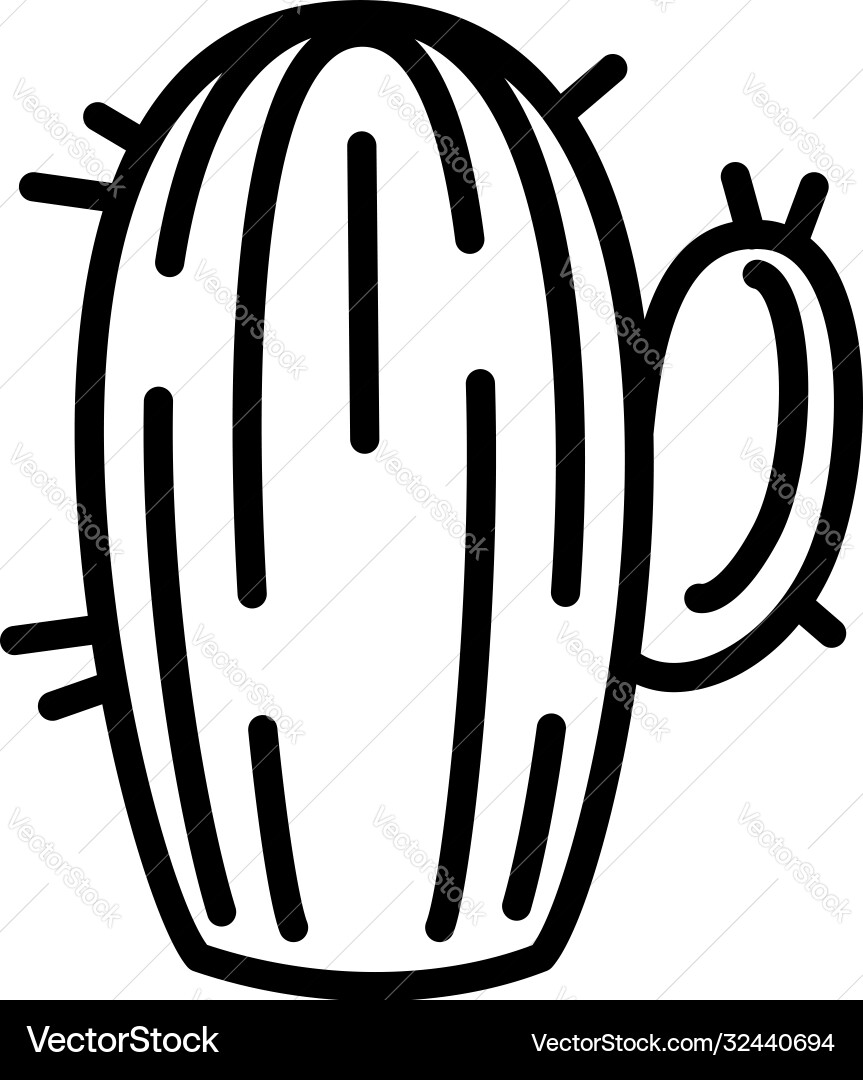 Mexican cactus icon outline style Mexican cactus icon outline style vector image