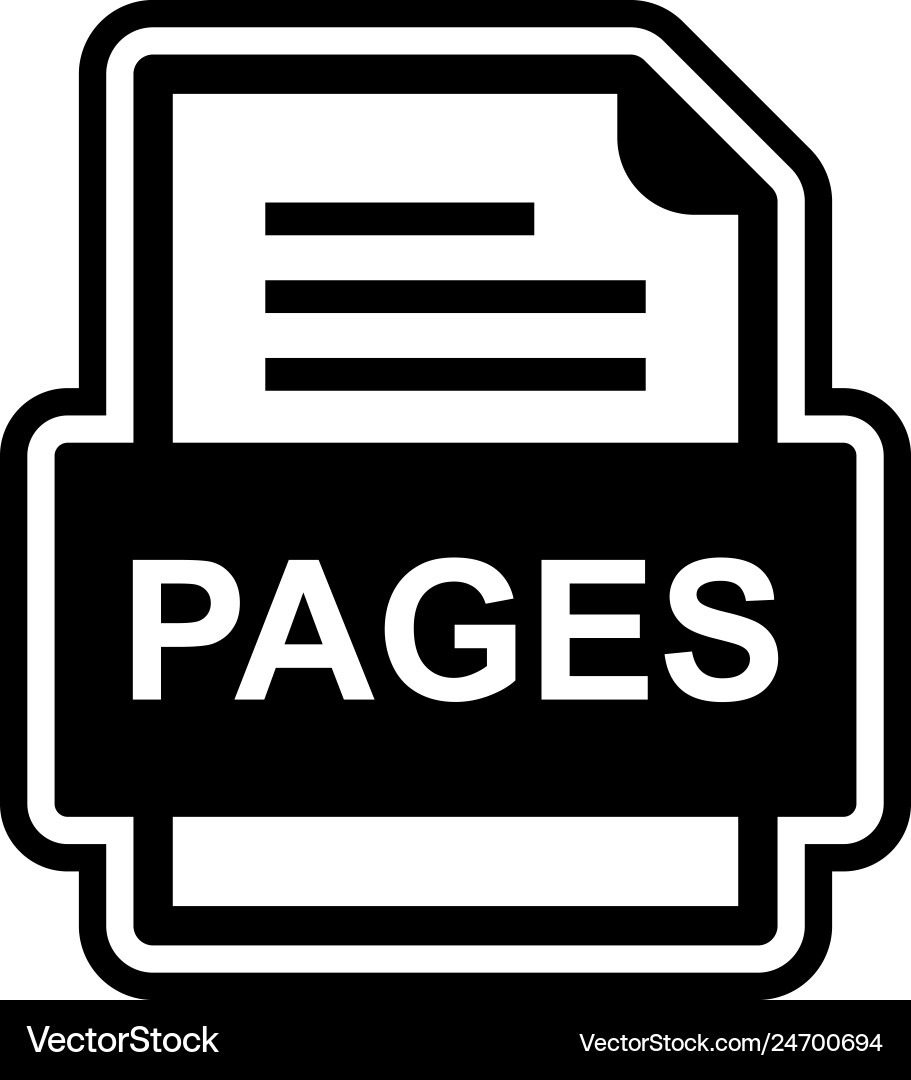 Pages file document icon vector image