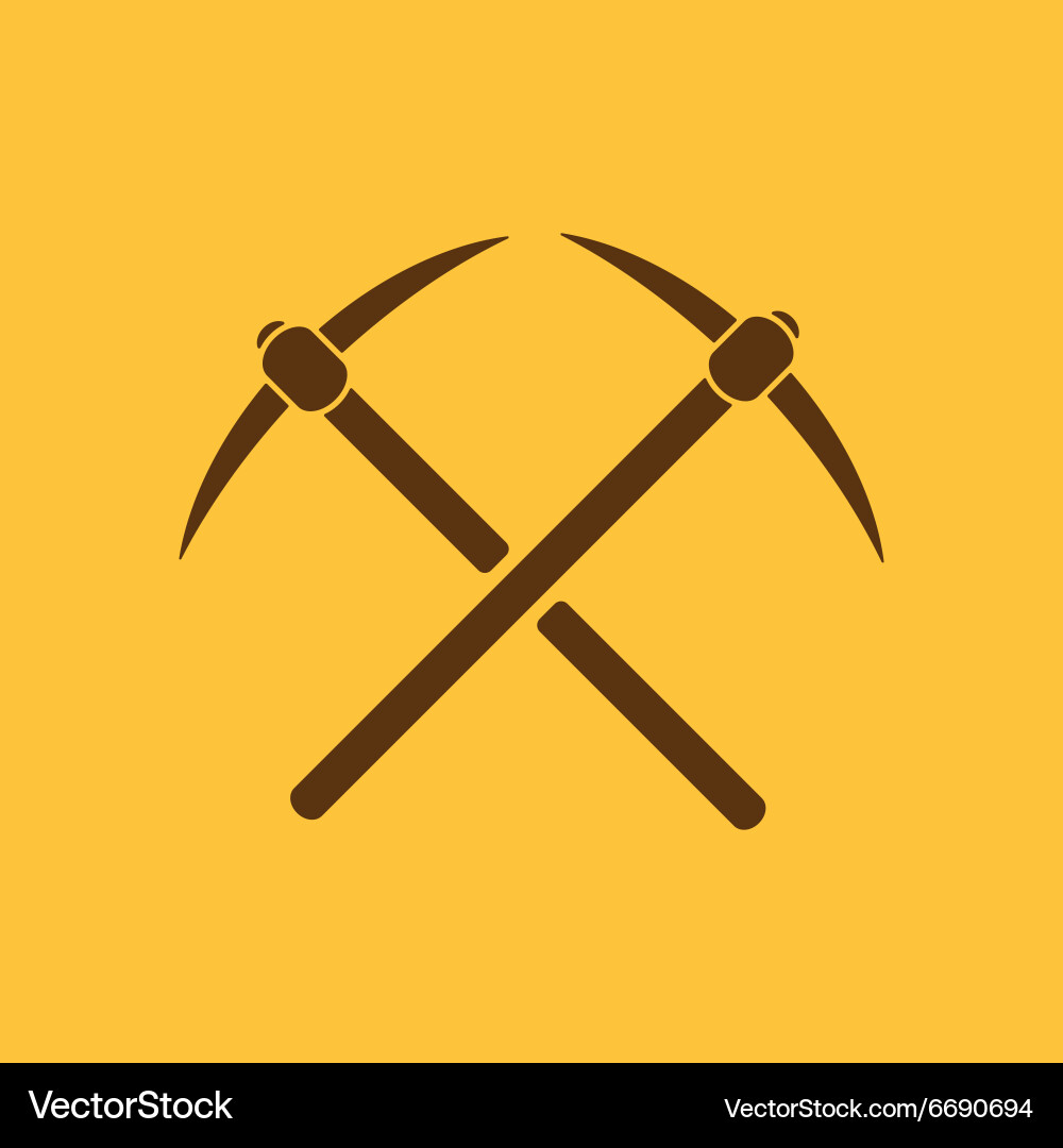 Pickaxe Icon - Mining Tool Vector Image