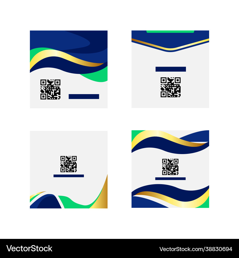 Qr code label collection design concept vector image