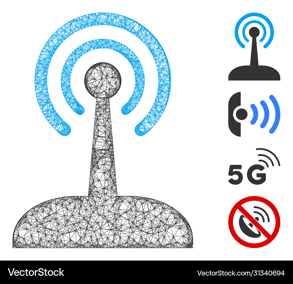 Radio joystick web mesh Vector Image