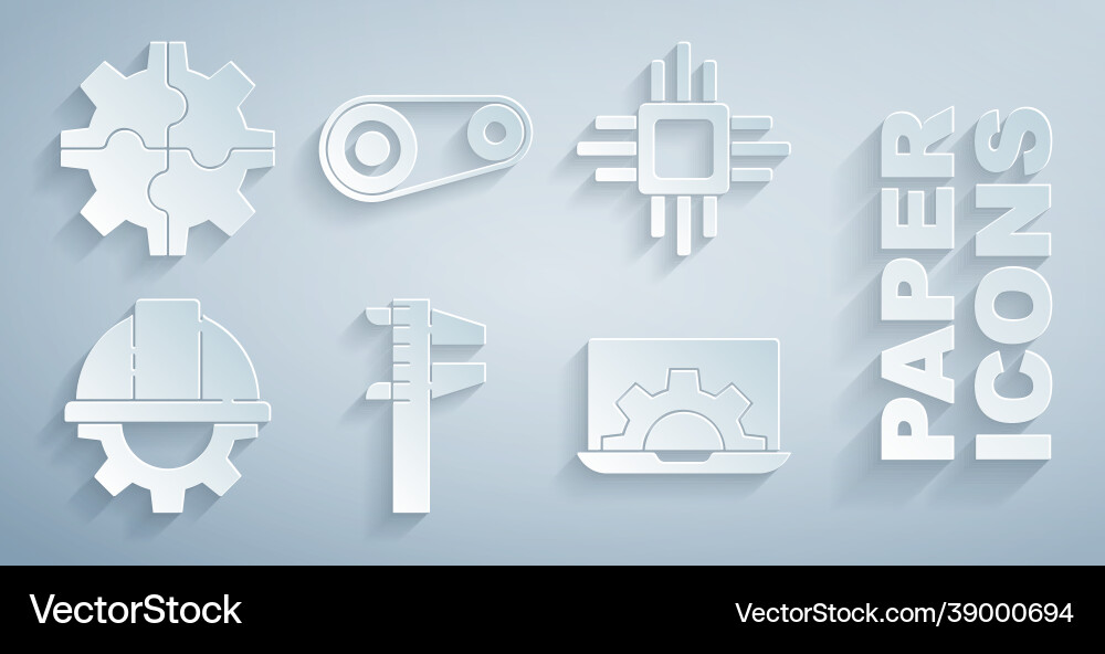 Set calliper or caliper and scale processor Set calliper or caliper and scale processor vector image