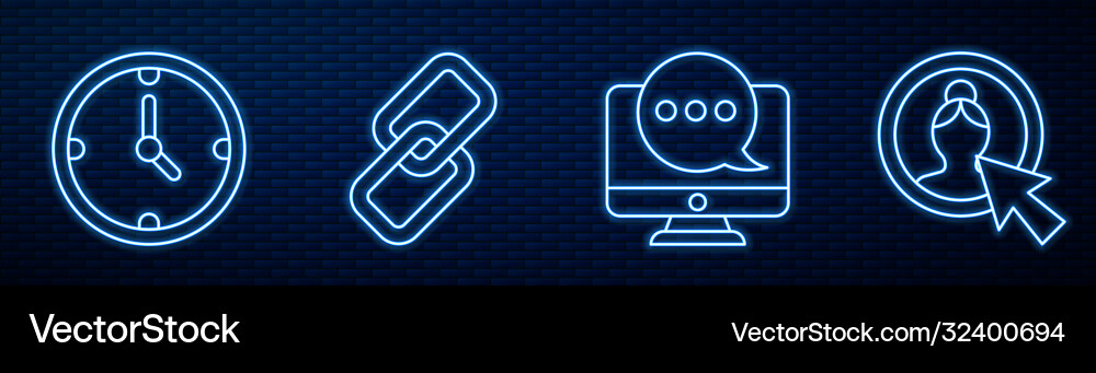 Set line chat messages notification on monitor Set line chat messages notification on monitor vector image