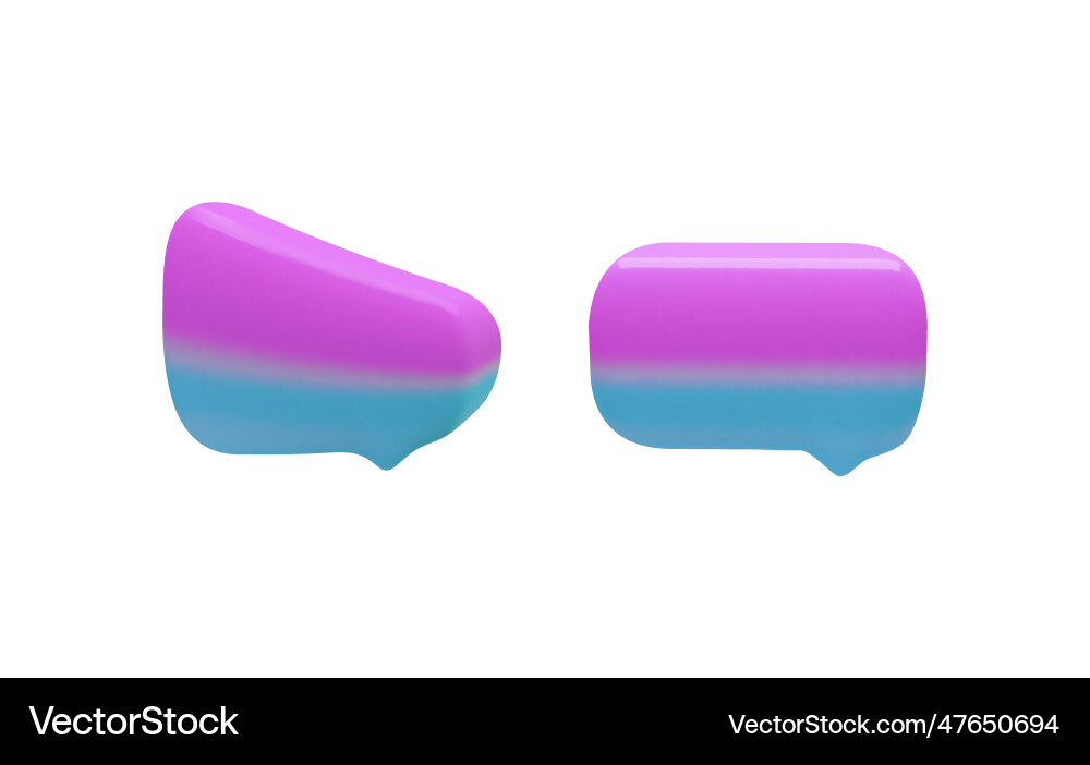 Set of empty colored text bubbles in various Set of empty colored text bubbles in various vector image