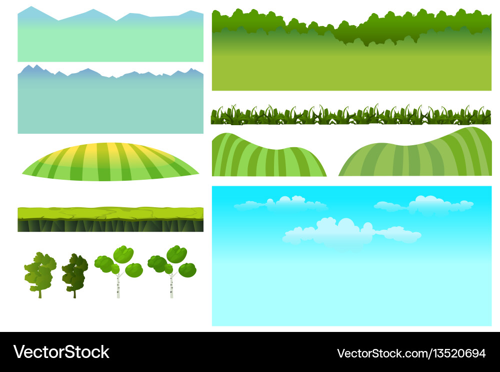 Set of game elements for mobile Set of game elements for mobile vector image
