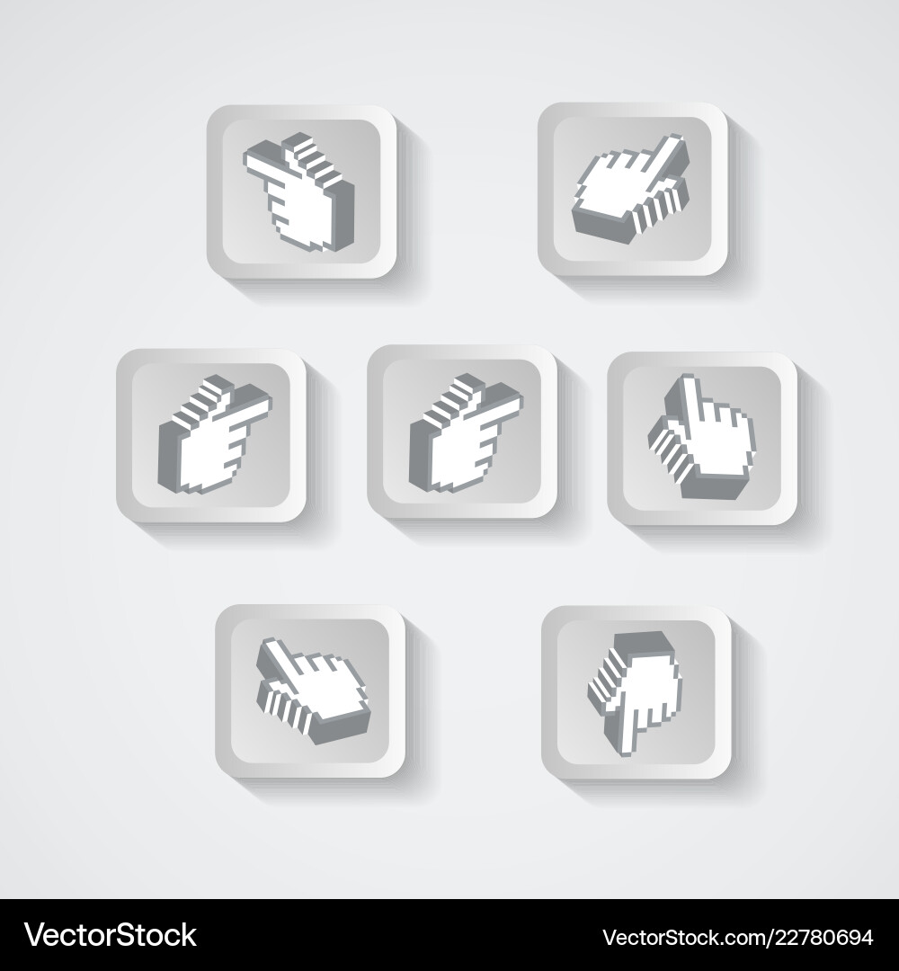 Set of pointers in the form pixels Set of pointers in the form pixels vector image
