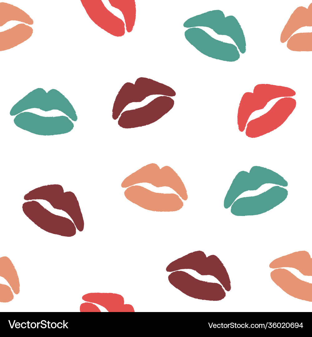 Simple kiss mark repeat pattern design Simple kiss mark repeat pattern design vector image