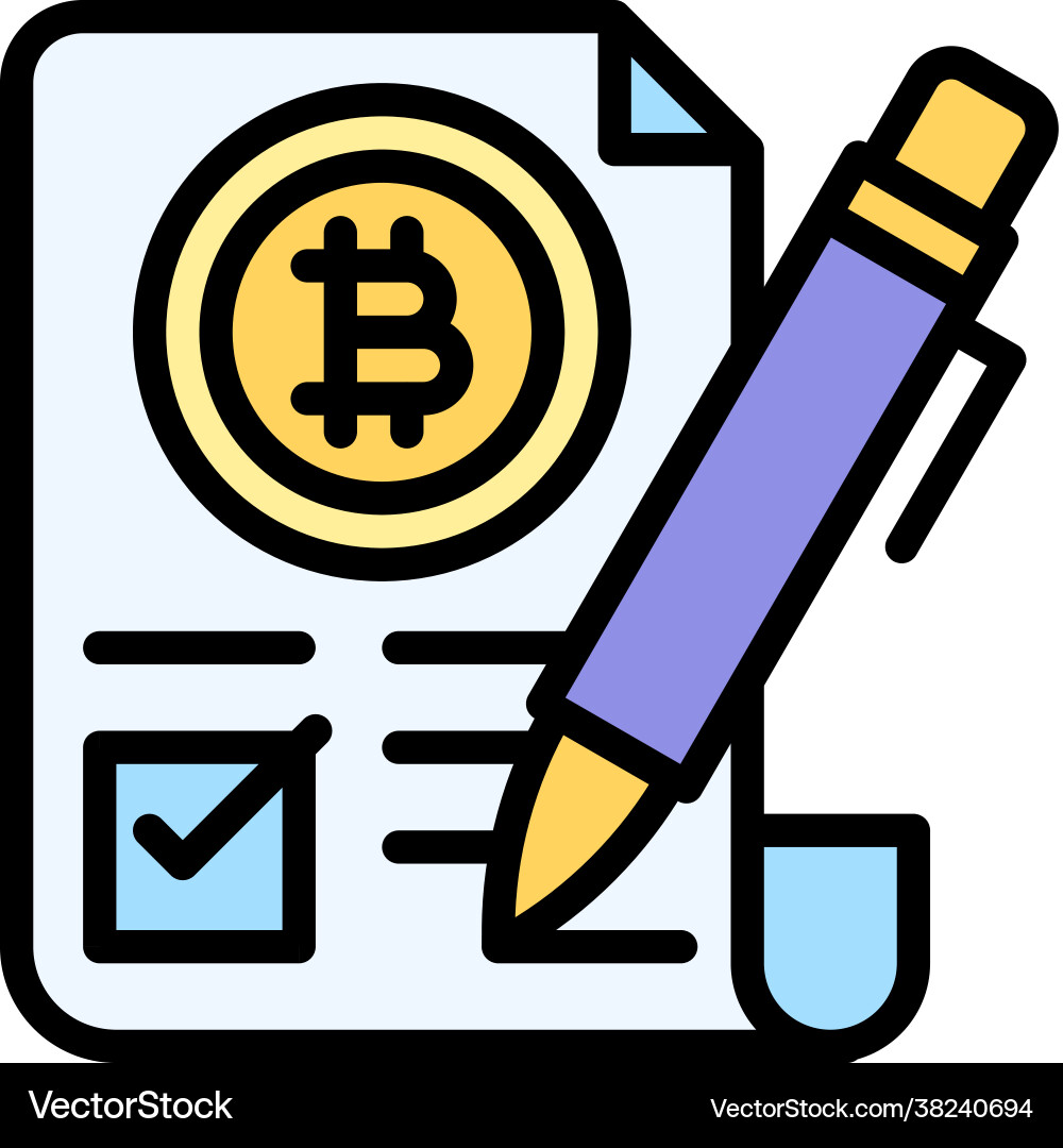 Smart contact icon cryptocurrency related – Royalty-Free Vector |  VectorStock