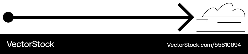 Straightforward path towards simplicity and cloud Vector Image