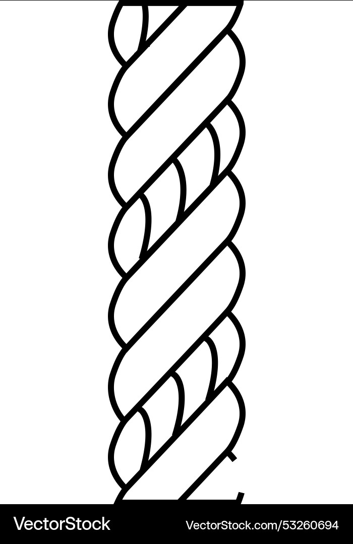 Triplex wire cable line icon Royalty Free Vector Image