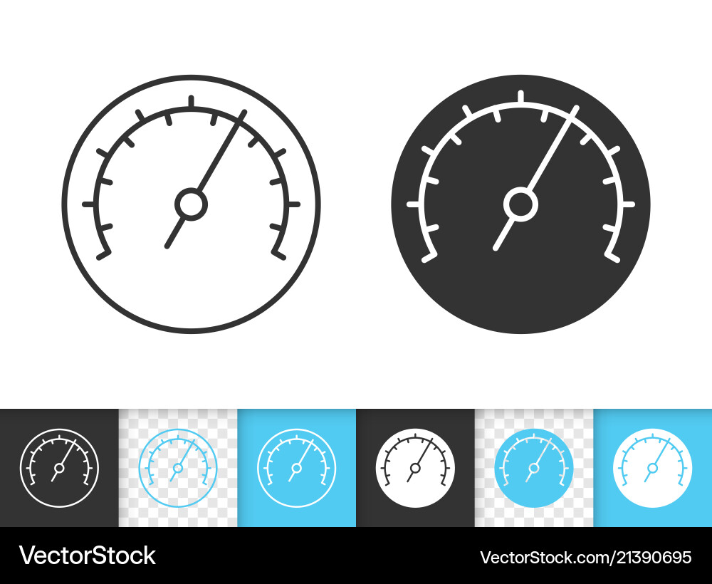 Barometer Line Icon - Simple Vector Image