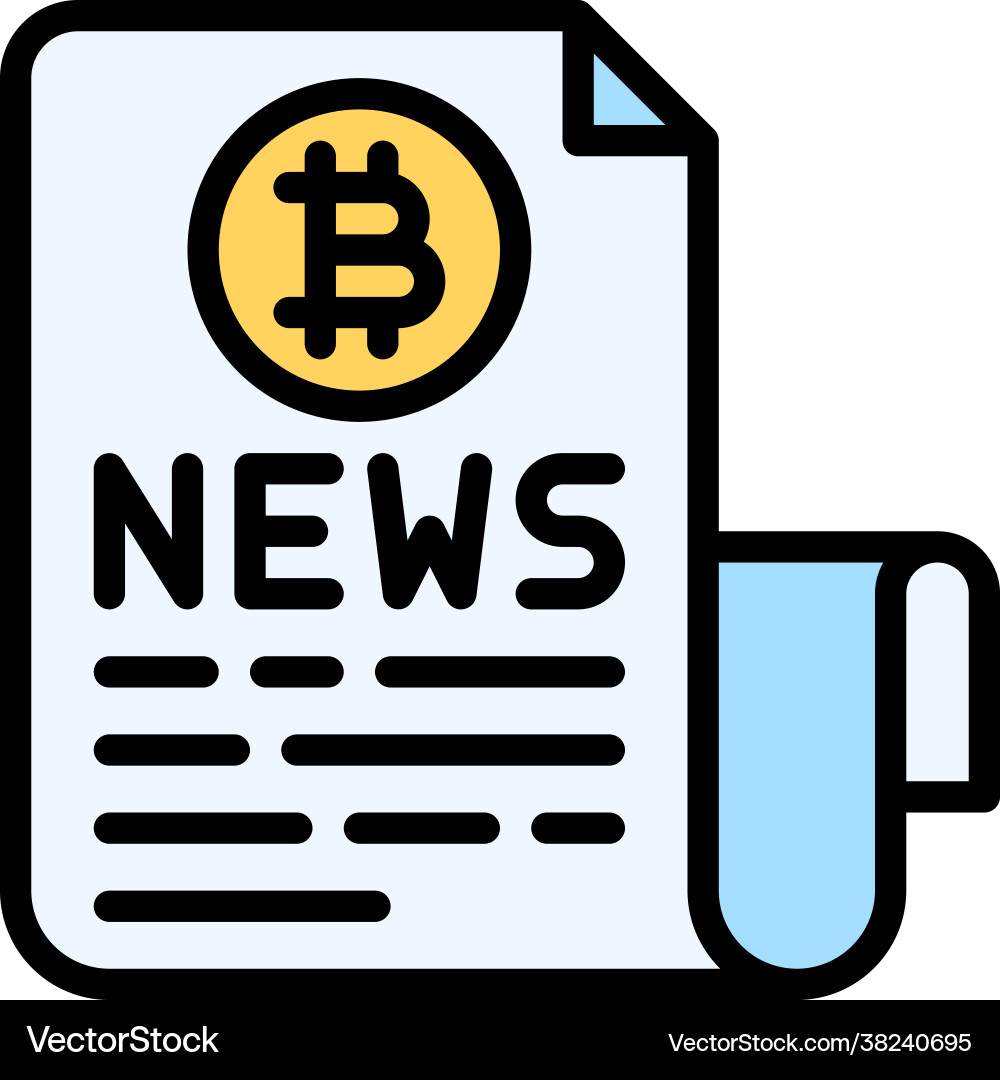 Bitcoin news icon cryptocurrency related – Royalty-Free Vector | VectorStock