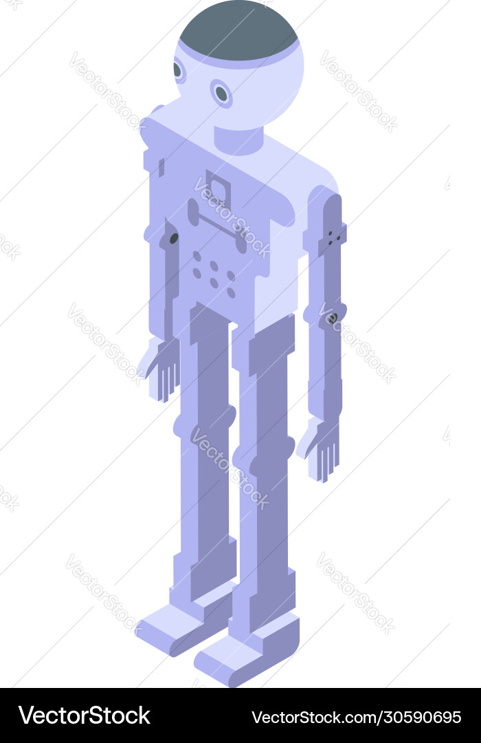 Bot robot icon isometric style Bot robot icon isometric style Vector Image