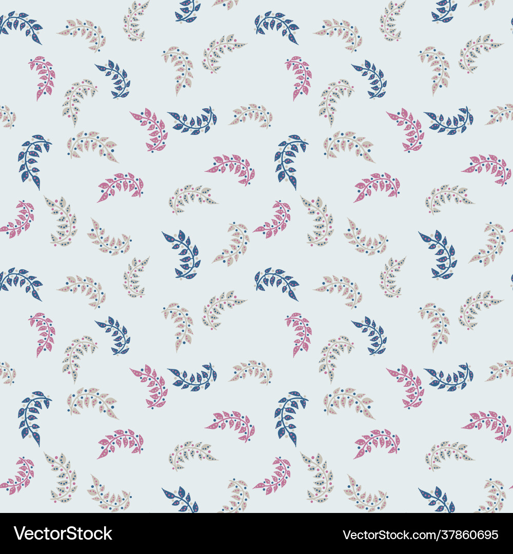 Branches and berries toss seamless pattern Vector Image