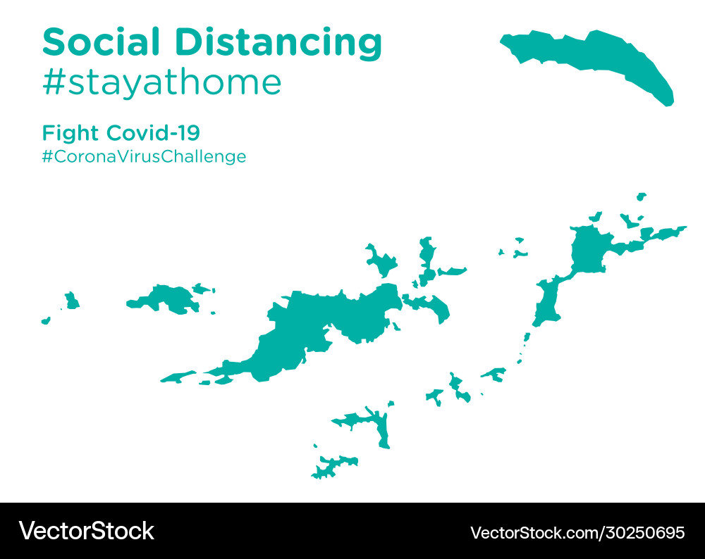 British virgin islands map with social distancing British virgin islands map with social distancing vector image