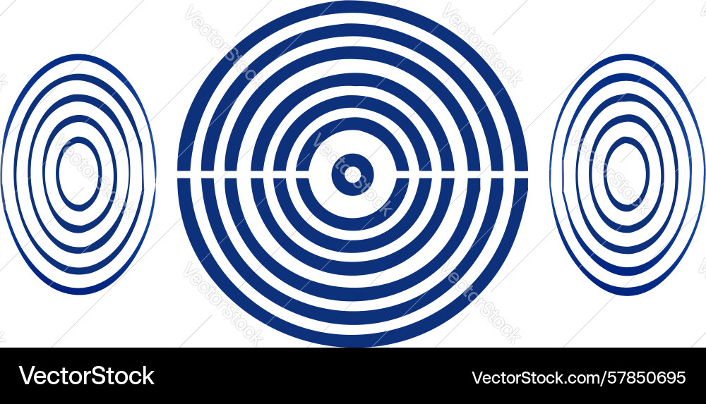 Concentric circles target abstract design Vector Image
