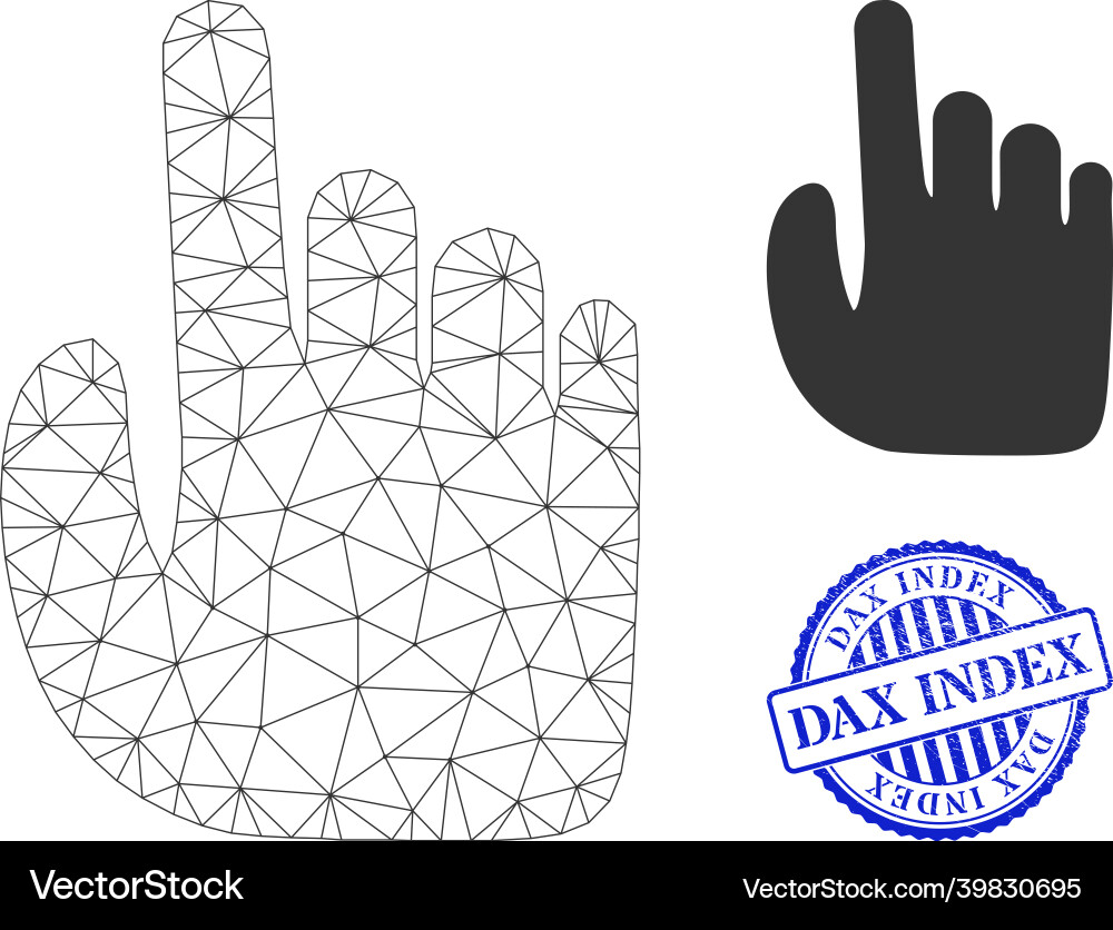 Dax index distress seal and web carcass Dax index distress seal and web carcass vector image