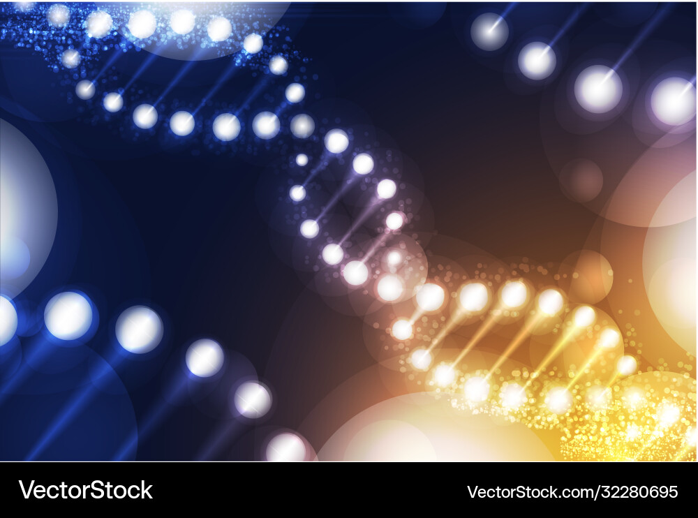 Dna digital sequence code structure with glow Dna digital sequence code structure with glow vector image
